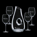 40 Oz. Hallandale Carafe w/ 4 Wine Glasses